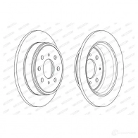 Тормозной диск FERODO DDF950C Honda CR-X 3 (EH, EG) Тарга 1.6 i VTi (EG2) 160 л.с. 1992 – 1998 DDF950 C O6LFTRJ