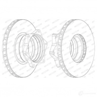 Тормозной диск FERODO GE548C 715598 FC R165A FCR165A