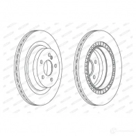 Тормозной диск FERODO DDF2611C Y7F6 R Mercedes E-Class (W212) 4 Седан 5.5 E 500 4 matic (2190) 388 л.с. 2009 – 2024 4060426186340