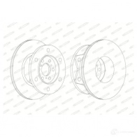 Тормозной диск FERODO 715687 FCR2 74A HPXNX4 FCR274A