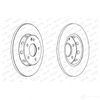 Тормозной диск FERODO Mercedes C-Class (W202) 1 Седан 2.5 C 250 D (2025) 113 л.с. 1993 – 2000 DDF540-1 DDF54 0 DDF540