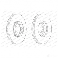 Тормозной диск FERODO DDF2470-1 FQ96398 Ford Transit 8 (V363) Автобус 2.2 TDCi RWD 155 л.с. 2013 – 2024 DD F2470-1