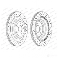Тормозной диск FERODO DDF 2209C DDF2209C Y0L8KWY 1193641844 - Изображение 2