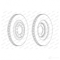 Тормозной диск FERODO DDF1771 Mercedes S-Class (W221) 3 Седан 5.5 S 600 (2276) 517 л.с. 2005 – 2013 DDF177-1 D DF177