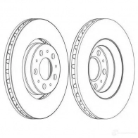 Тормозной диск FERODO ddf10781 Volvo V70 2 (285) Универсал 2.4 AWD 165 л.с. 2000 – 2003 DDF1078-1 DDF1 078