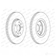 Тормозной диск FERODO Renault Grand Scenic 2 (JM) 2003 – 2009 D DF2266C DDF2266C ZQ8TD