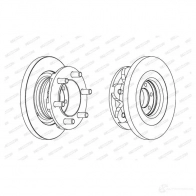 Тормозной диск FERODO Iveco Daily 3 Фургон 35 S 9 V 90 л.с. 2001 – 2006 FCR139A FCR139A DDF 852