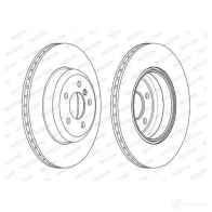 Тормозной диск FERODO 1193642023 D DF2480C CJ3CR DDF2480C - Изображение 2