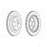 Тормозной диск FERODO Mercedes M-Class (W166) 3 Кроссовер 2.1 ML 250 CDI / BlueTEC 4 matic (1604. 1603) 204 л.с. 2011 – 2015 DDF2205C DDF2205 C BQ7GC
