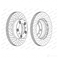 Тормозной диск FERODO DDF202 7LC-1 3XC85RX 1193641618 DDF2027LC-1 - Изображение 2