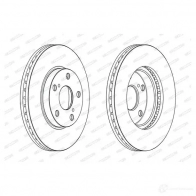 Тормозной диск FERODO DDF2653C GY 4TM Toyota Auris (E180) 2 Универсал 1.3 (NRE180) 99 л.с. 2013 – 2025
