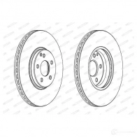 Тормозной диск FERODO DDF1908C-1 DDF19 08C DDF1908C-1 712728 - Изображение 1