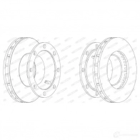 Тормозной диск FERODO 715636 FCR206 A FCR206A X0LVBG9