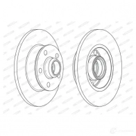 Тормозной диск FERODO DDF266 DDF266-1 712976 DD F266 - Изображение 2