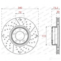 Тормозной диск FERODO 1424681720 Y7ME4 8 4060426246013 DDF2621VC-1 - Изображение 3