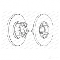 Тормозной диск FERODO 711635 DDF058-1 DDF058-1 DD F058 - Изображение 1