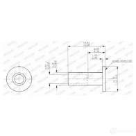 Тормозной диск FERODO Renault Laguna (BG) 2 Хэтчбек 2.0 16V (BG00. BG0K. BG0P. BG0W) 135 л.с. 2002 – 2007 ddf12051 DDF1205-1 DD F1205