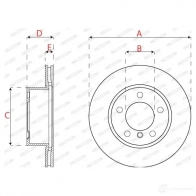 Тормозной диск FERODO ED Q3IV6 1437432047 DDF2196C - Изображение 2