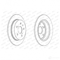 Тормозной диск FERODO DDF2075C DDF 2075C DDF2075C-1 712824
