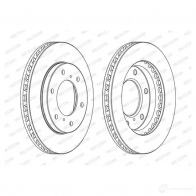 Тормозной диск FERODO D DF1818C DDF1818C 1193641187 R71437X - Изображение 3