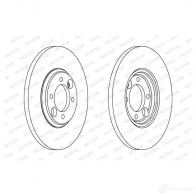 Тормозной диск FERODO Toyota Corolla (E120) 9 Седан 1.8 131 л.с. 2001 – 2005 DDF1309-1 ddf13091 DDF 1309