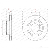 Тормозной диск FERODO DDF2746 7 M7RY 1438331316 - Изображение 2