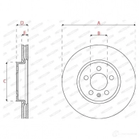 Тормозной диск FERODO DDF2664C 1437133075 IEO 5DU7 - Изображение 2