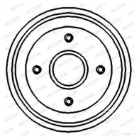 Тормозной барабан FERODO FDR329151 329151B 10070 7 717201 - Изображение 4