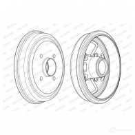 Тормозной барабан FERODO FDR329802 Q12U5G 1193646835 FDR3298 02 - Изображение 4