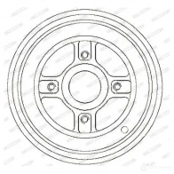 Тормозной барабан FERODO 100 524 FDR329219 329219B 717222 - Изображение 4