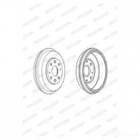 Тормозной барабан FERODO 1 00949 FDR329322 329322B 717268 - Изображение 5