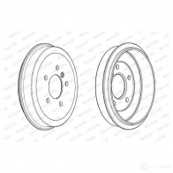 Тормозной барабан FERODO FDR329030 10 0208 717187 329030B - Изображение 4
