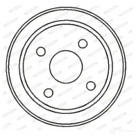 Тормозной барабан FERODO 717232 10099 9 FDR329251 329251B - Изображение 4