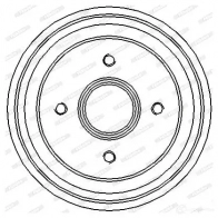 Тормозной барабан FERODO 717191 329106B FDR329106 100 512 - Изображение 4