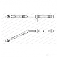 Тормозной шланг FERODO OK9H V Toyota Yaris (XP90) 2 Хэтчбек 1.8 VVTi (ZSP90) 133 л.с. 2007 – 2011 FHY2699 4044197731305