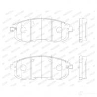 Тормозные колодки дисковые, комплект FERODO 21562 716612 21 561 FDB4148 - Изображение 6