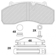 Тормозные колодки дисковые, комплект FERODO FCV1901B RZ1JSJN 2912 0 715785