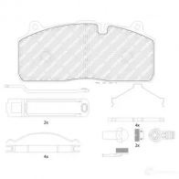 Тормозные колодки дисковые, комплект FERODO 292 74 IOL615 FCV4420B 715812 - Изображение 2