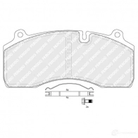 Тормозные колодки дисковые, комплект FERODO 715777 FCV1815B 29181 2 9147 - Изображение 2