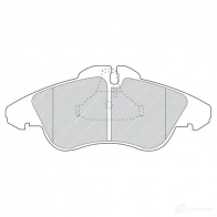 Тормозные колодки дисковые, комплект FERODO 21 576 21577 FVR1038 721611 - Изображение 2