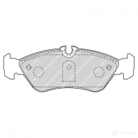 Тормозные колодки дисковые, комплект FERODO FVR1876 21593 721671 21 592 - Изображение 2