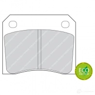 Тормозные колодки дисковые, комплект FERODO 2000 7 FDB815 55IOCSI 717057 - Изображение 2