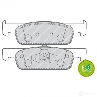 Тормозные колодки дисковые, комплект FERODO 716829 25703 25 702 FDB4615 - Изображение 6