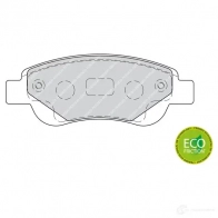 Тормозные колодки дисковые, комплект FERODO FDB1790 2395 9 A7TWEW 716315 - Изображение 6