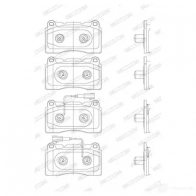 Тормозные колодки дисковые, комплект FERODO 716717 FDB4307 23756 2309 2 - Изображение 2