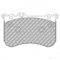 Тормозные колодки дисковые, комплект FERODO FCP4806H Mercedes A-Class (W176) 3 Хэтчбек 2.0 A 45 AMG 4 matic (1752) 360 л.с. 2013 – 2015 HOM 8GT 4044197919451