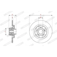Тормозной диск FERODO 1440300606 DDF1796 H NUJR - Изображение 2