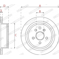Тормозной диск FERODO 1440300608 0Y 37MD DDF1878C - Изображение 2