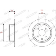 Тормозной диск FERODO Z93 YQSS Nissan Cube (Z12) 3 2008 – 2014 DDF1941C