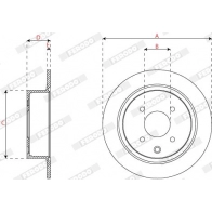 Тормозной диск FERODO Z93 YQSS 1440300609 DDF1941C - Изображение 2